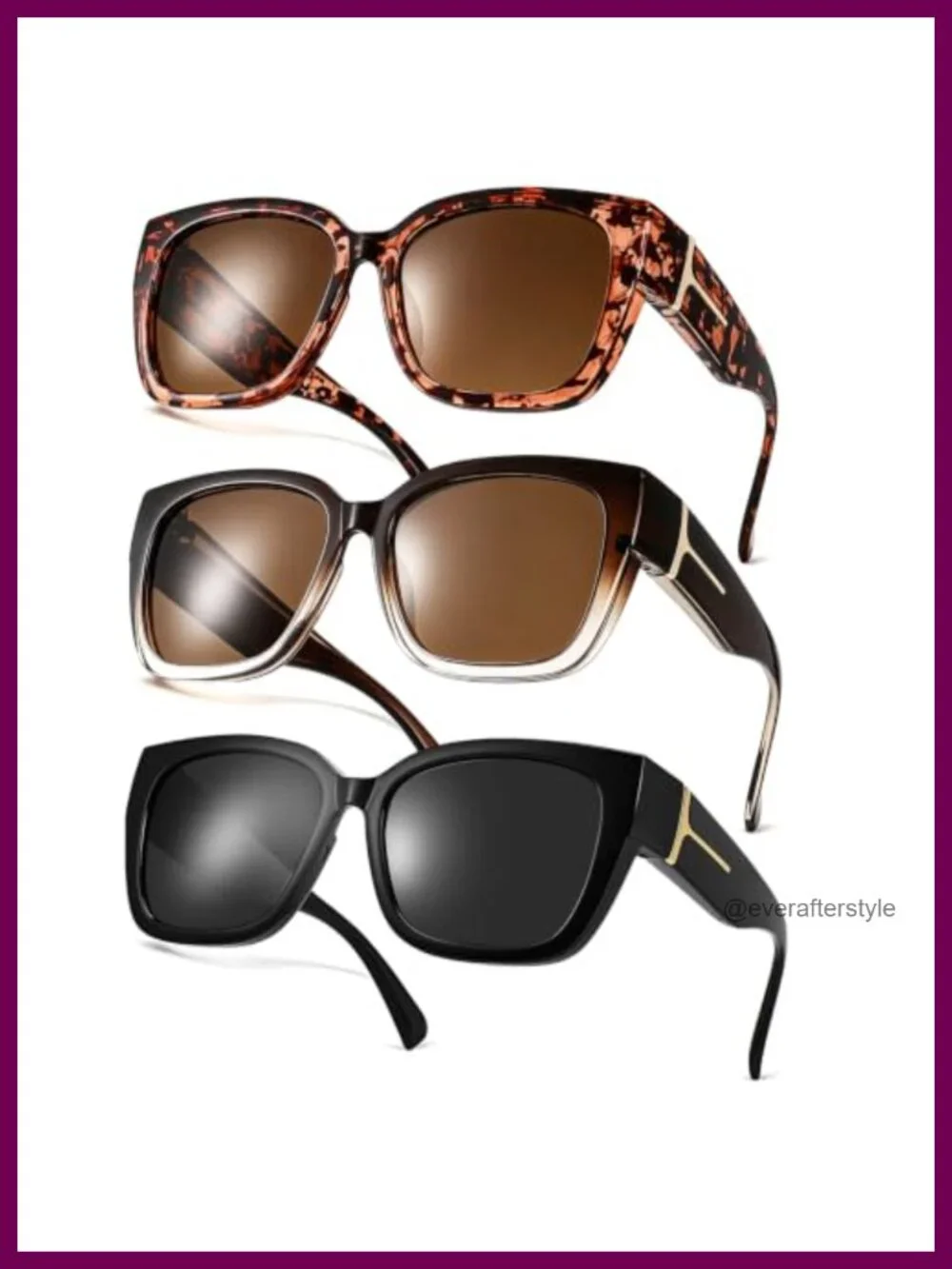Oversized Over Glasses Sunglasses 3 Pack Polarized UV400 Fit Over Prescription